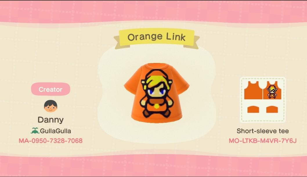 Animal Crossing Design Code: MO-LTKB-M4VR-7Y6J Orange Link
