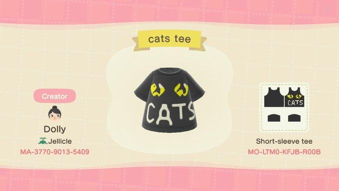 Animal Crossing Design Code: MO-LTM0-KFJB-R00B cats tee