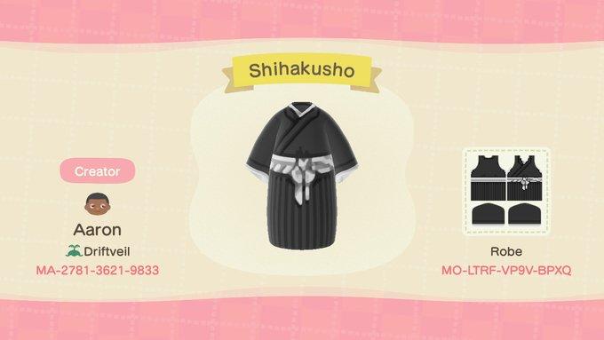 Animal Crossing Design Code: MO-LTRF-VP9V-BPXQ Bleach Robe