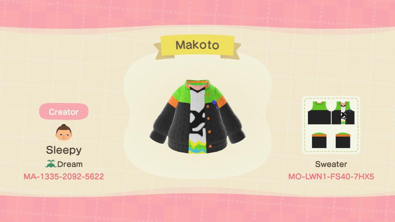 Animal Crossing Design Code: MO-LWN1-FS40-7HX5 Free Makoto