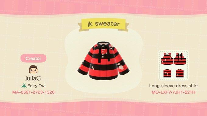 Animal Crossing Design Code: MO-LXFY-7JH1-52TH jk sweater