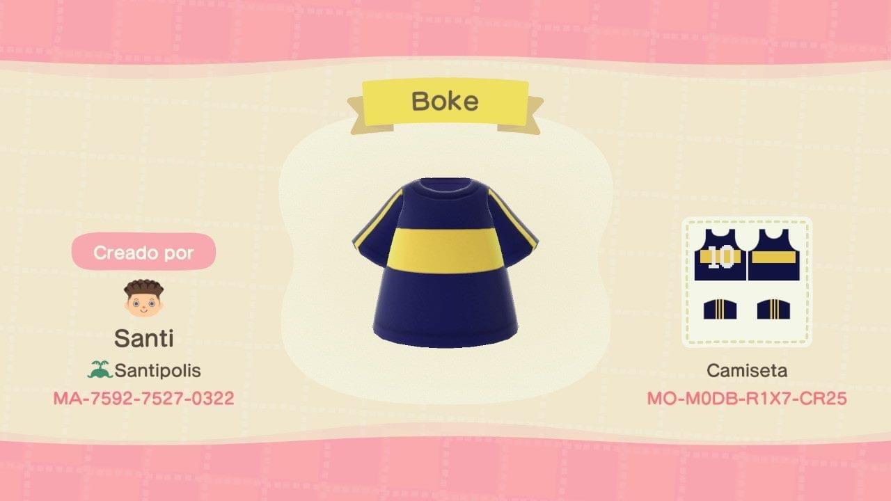 Animal Crossing Design Code: MO-M0DB-R1X7-CR25 Boca Jrs