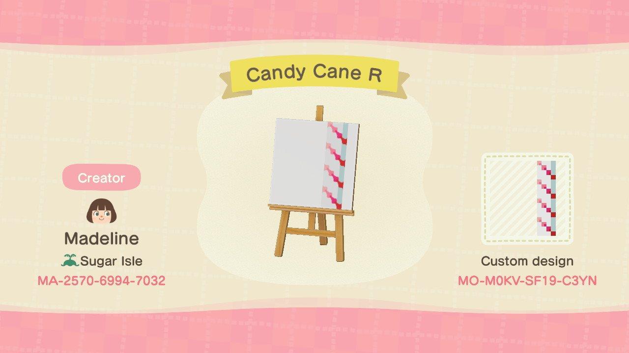 Animal Crossing Design Code: MO-M0KV-SF19-C3YN Candy Cane R