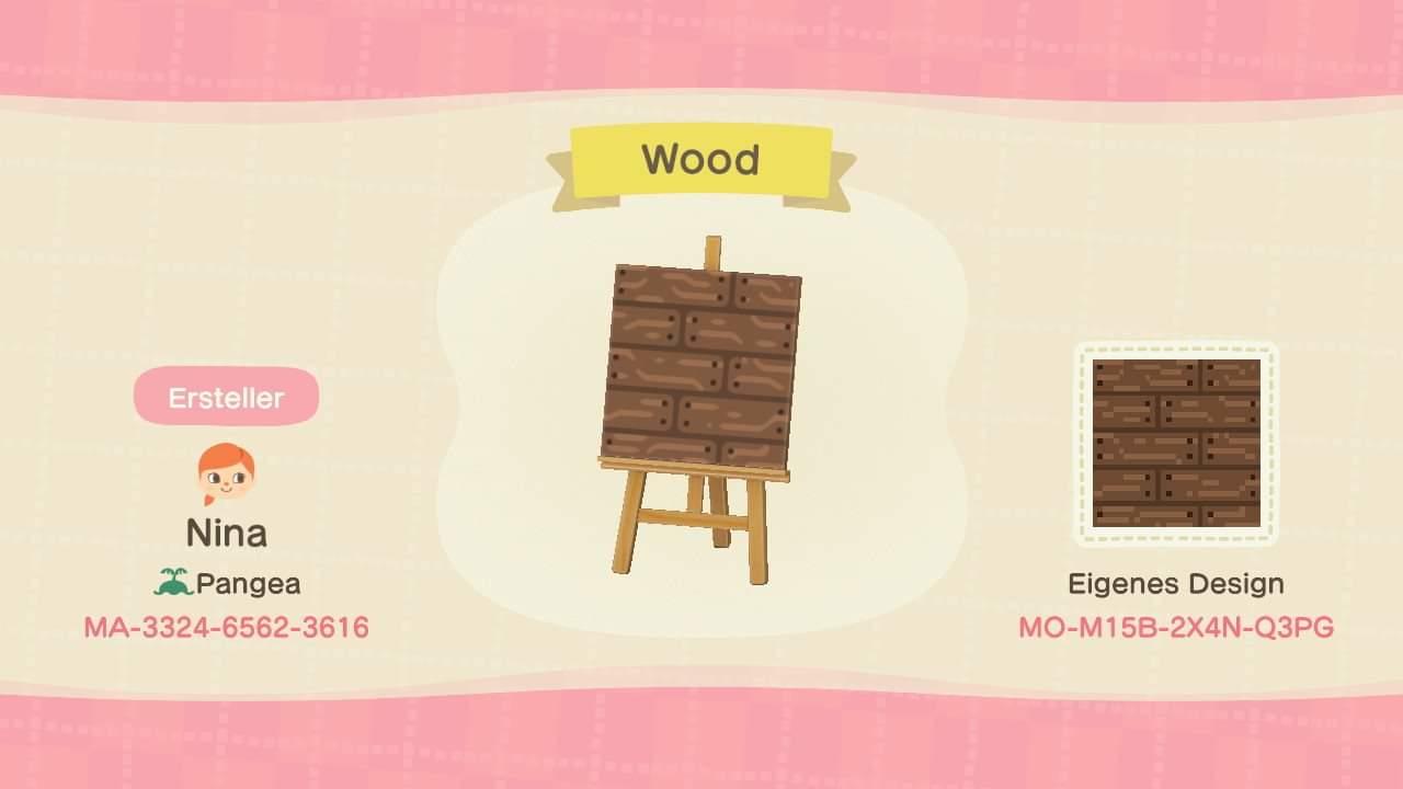 Animal Crossing Design Code: MO-M15B-2X4N-Q3PG Wood (floor)