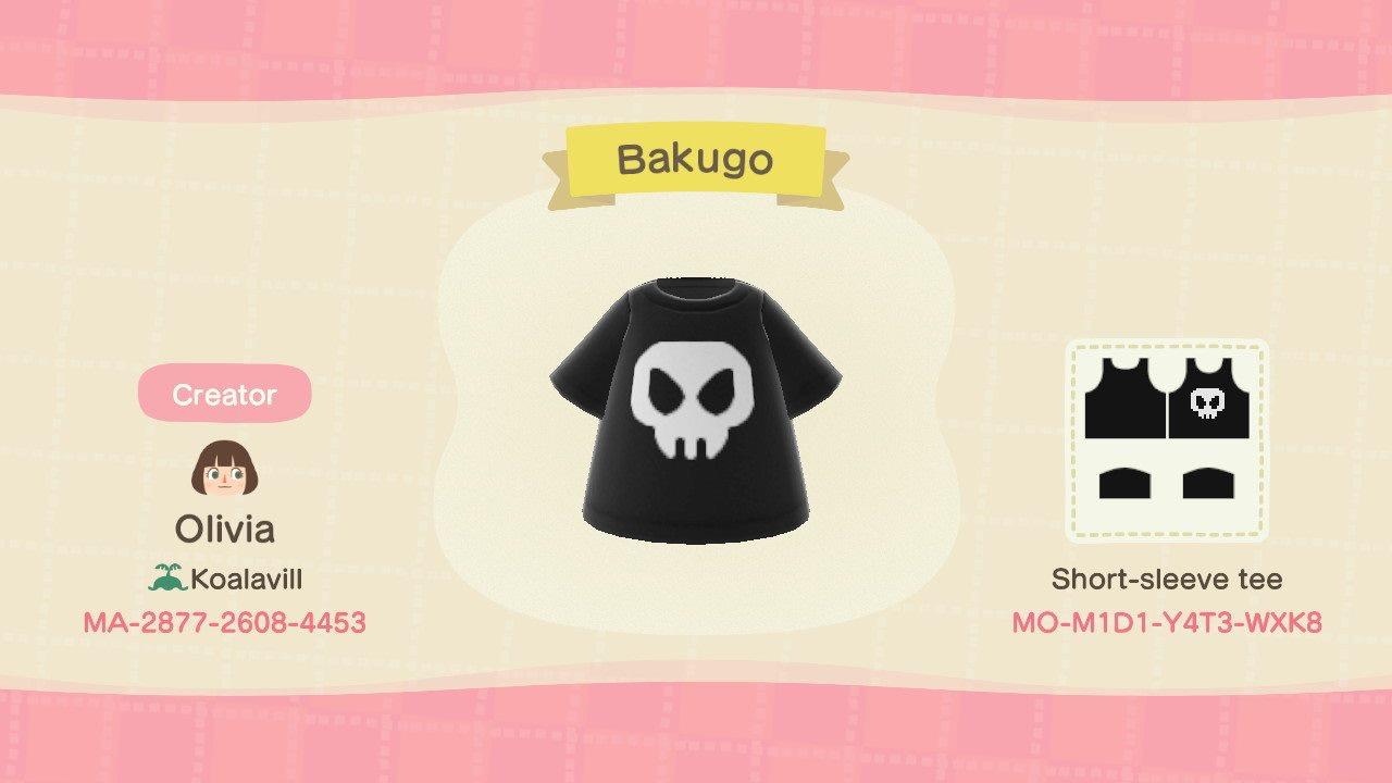 Animal Crossing Design Code: MO-M1D1-Y4T3-WXK8 Bakugo