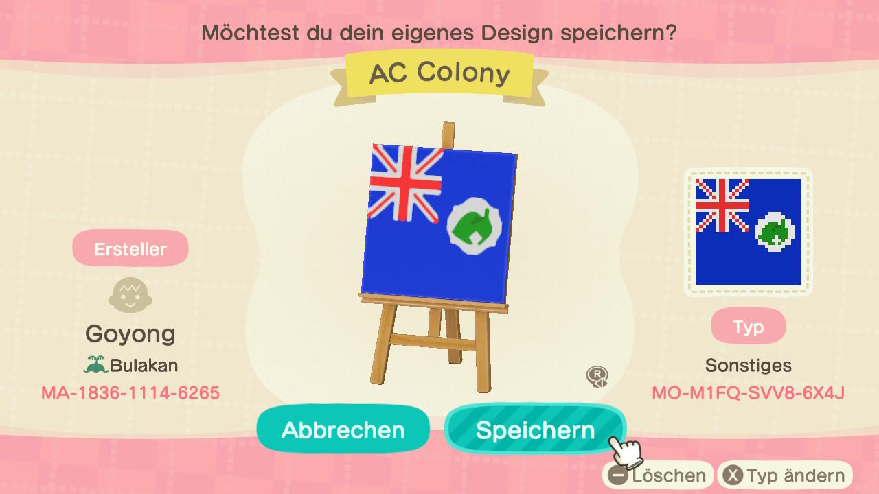 Animal Crossing Design Code: MO-M1FQ-SVV8-6X4J AC Colony