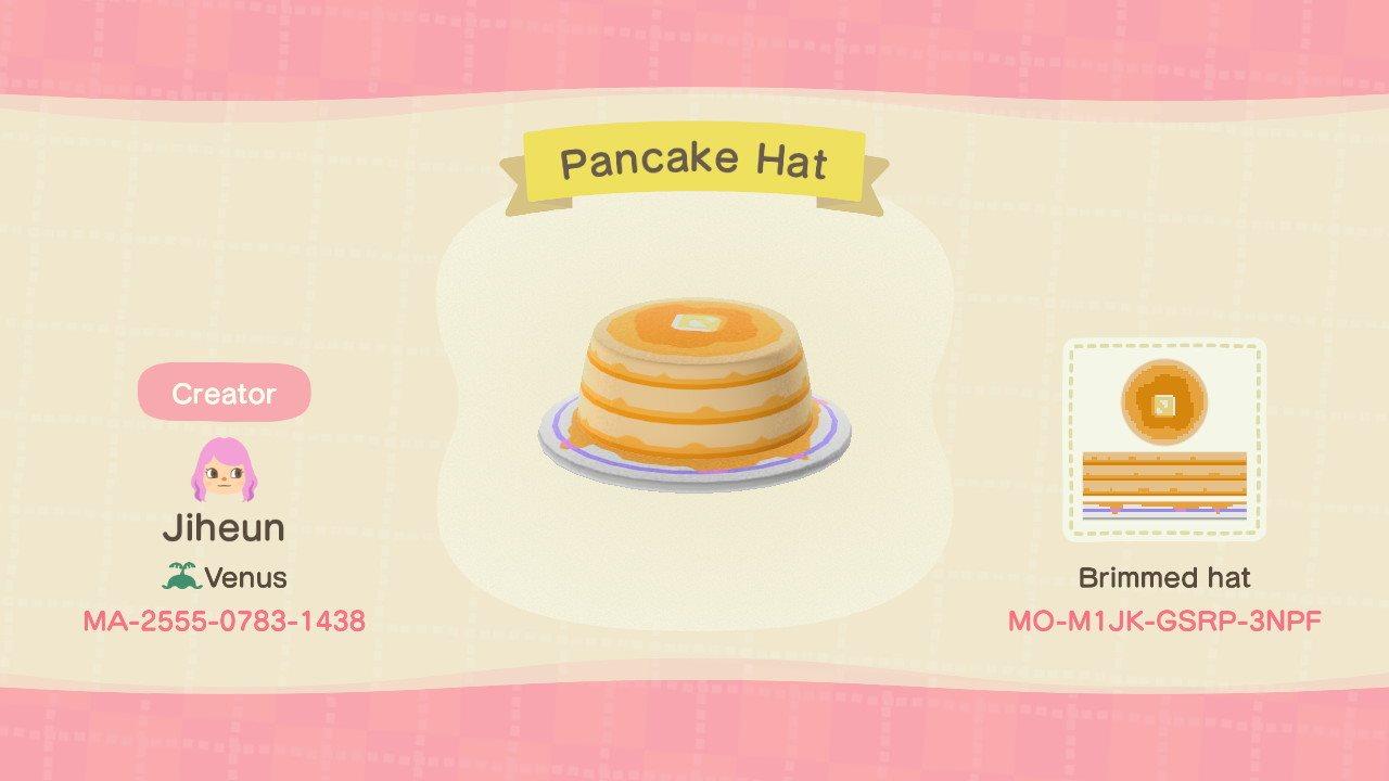 Animal Crossing Design Code: MO-M1JK-GSRP-3NPF Pancake Hat