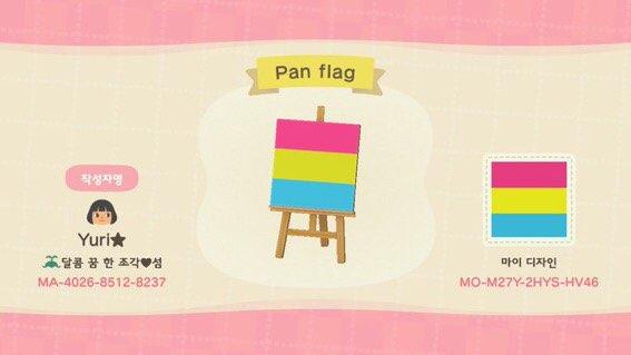 Animal Crossing Design Code: MO-M27V-2HYS-HV46 Pan flag