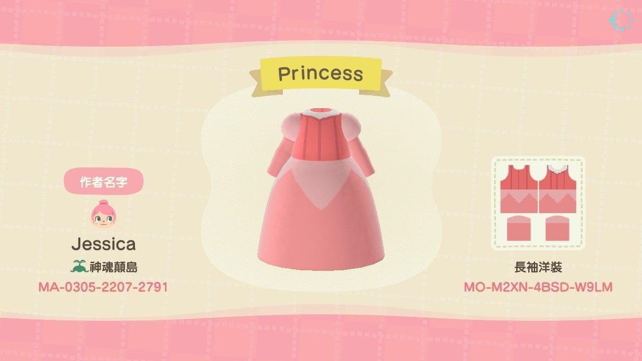 Animal Crossing Design Code: MO-M2XN-4BSD-W9LM Princess