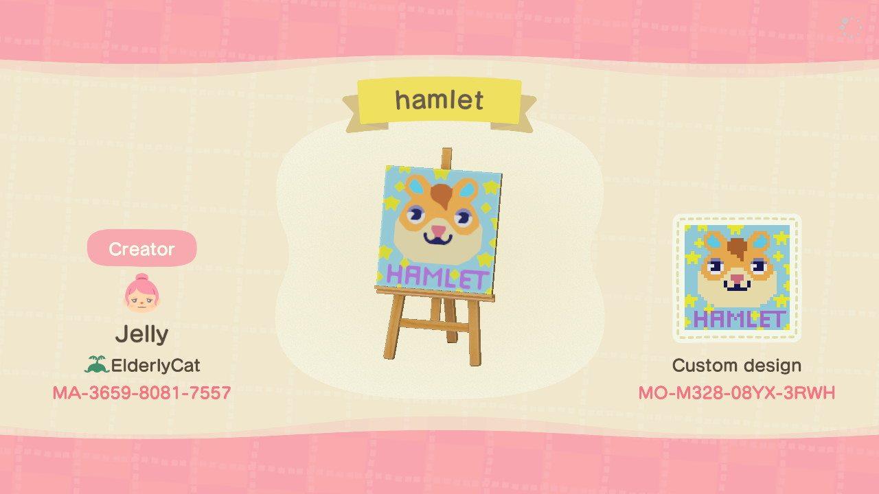 Animal Crossing Design Code: MO-M328-08YX-3RWH Hamlet Sign