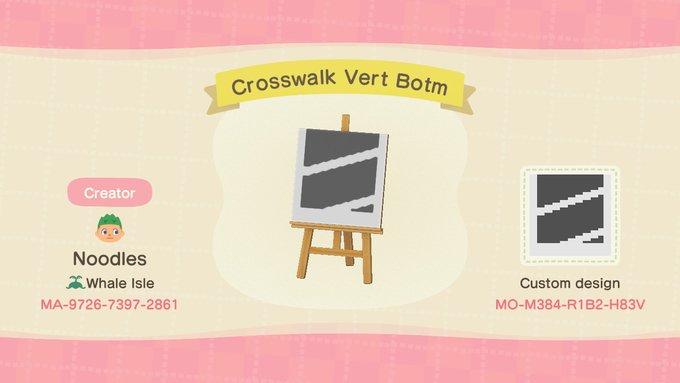 Animal Crossing Design Code: MO-M384-R1B2-H83V Crosswalk Vert Botm