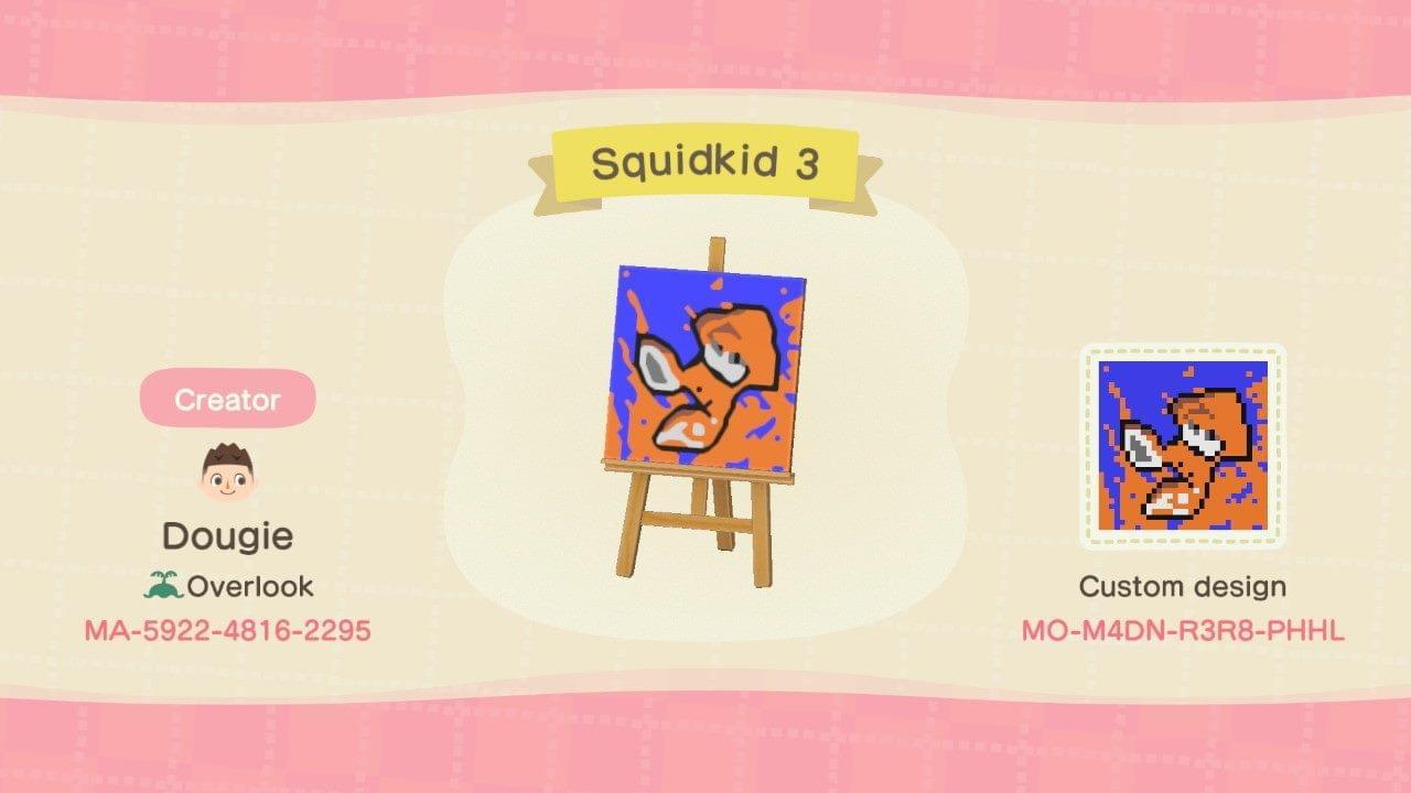 Animal Crossing Design Code: MO-M4DN-R3R8-PHHL Squidkid 3