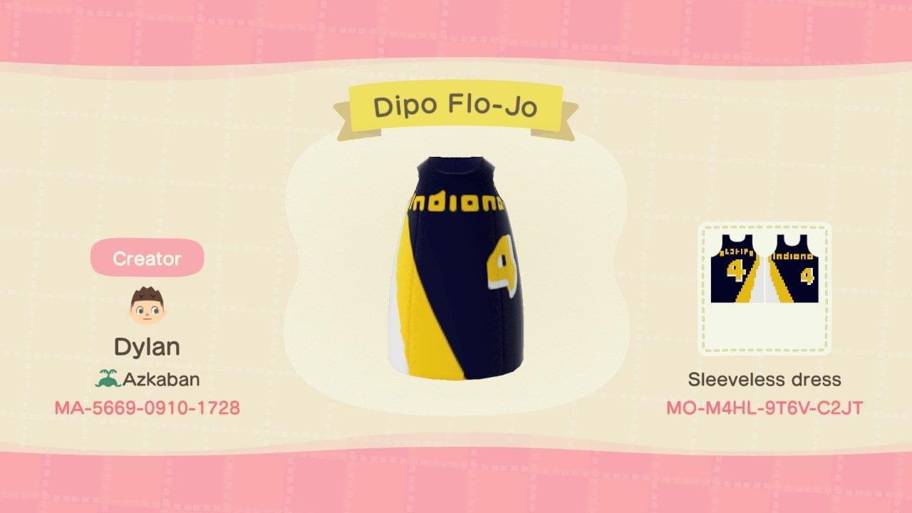 Animal Crossing Design Code: MO-M4HL-9T6V-C2JT Pacers Flo-Jo