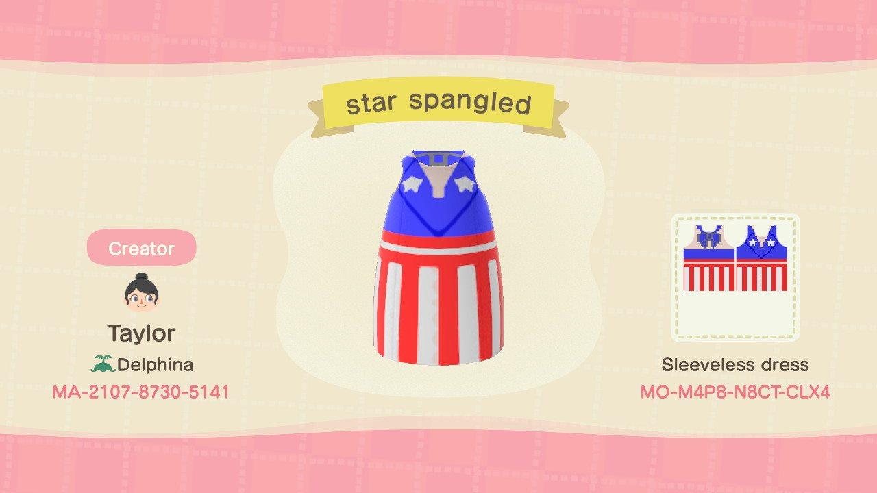 Animal Crossing Design Code: MO-M4P8-NBCT-CLX4 Star Spangled