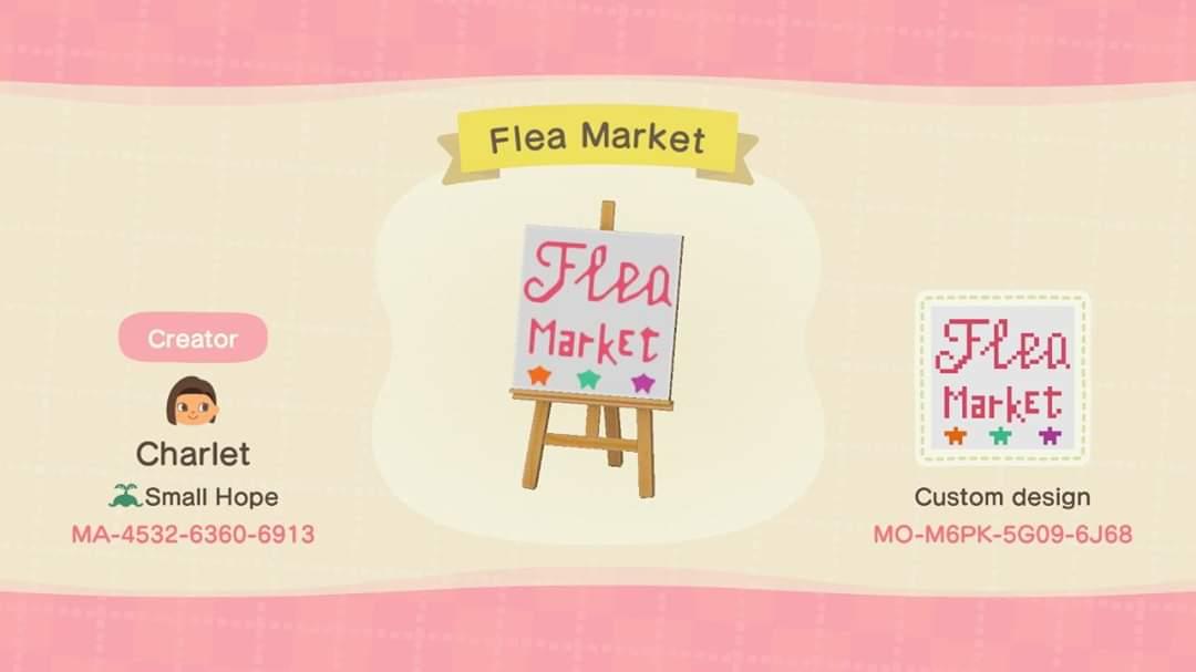 Animal Crossing Design Code: MO-M6PK-5G09-6J68 Flea Market
