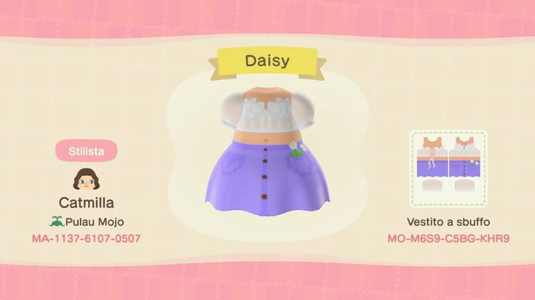 Animal Crossing Design Code: MO-M6S9-C5BG-KHR9 Lace crop (all skin