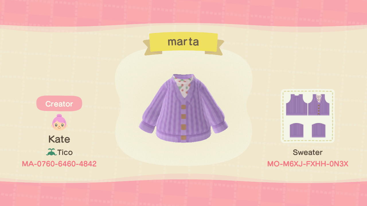 Animal Crossing Design Code: MO-M6XJ-FXHH-0N3X knives out marta