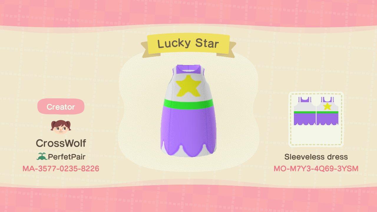 Animal Crossing Design Code: MO-M7Y3-4Q69-3YSM Lucky Star