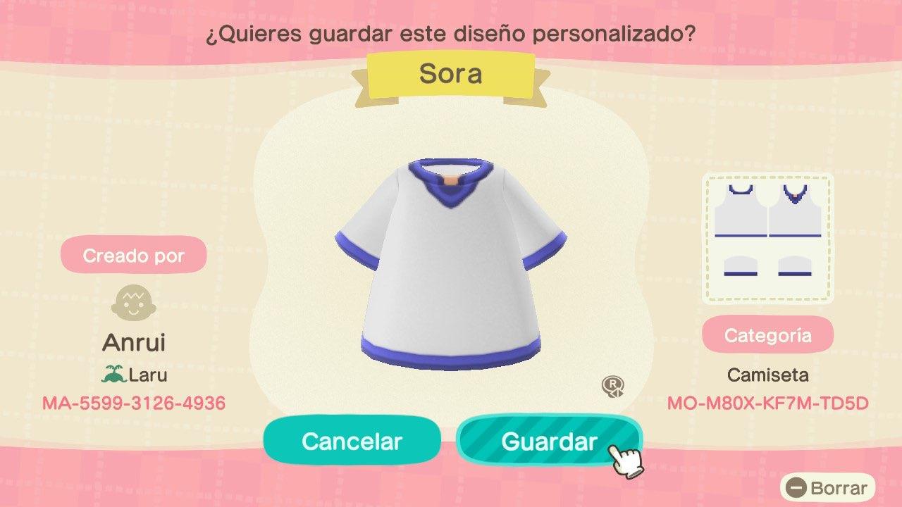 Animal Crossing Design Code: MO-M80X-KF7M-TD5D KHBBS - Sora