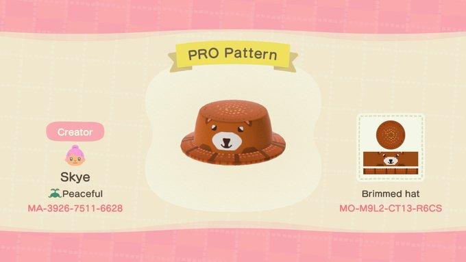 Animal Crossing Design Code: MO-M9L2-CT13-R6CS Bear Hat