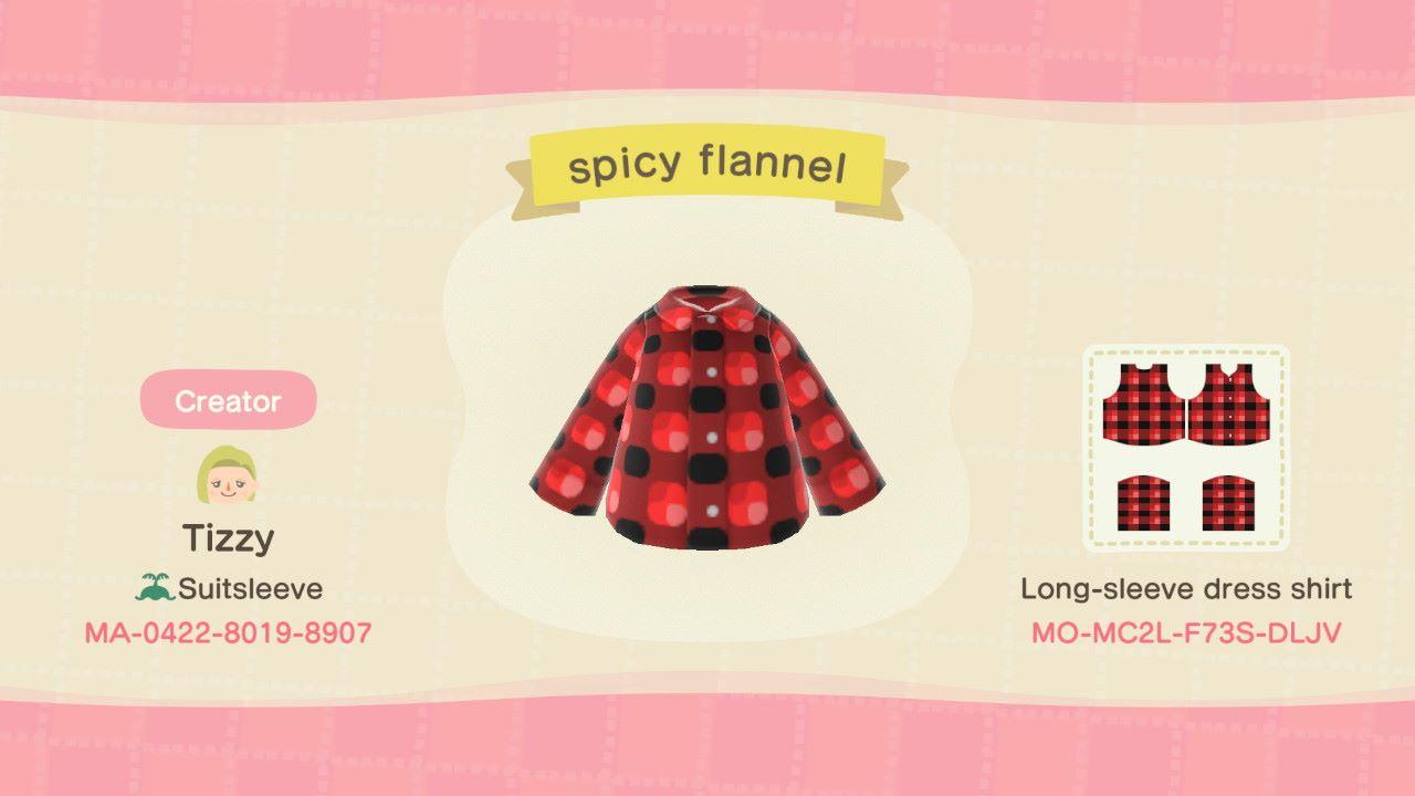 Animal Crossing Design Code: MO-MC2L-F73S-DLJV spicy flannel