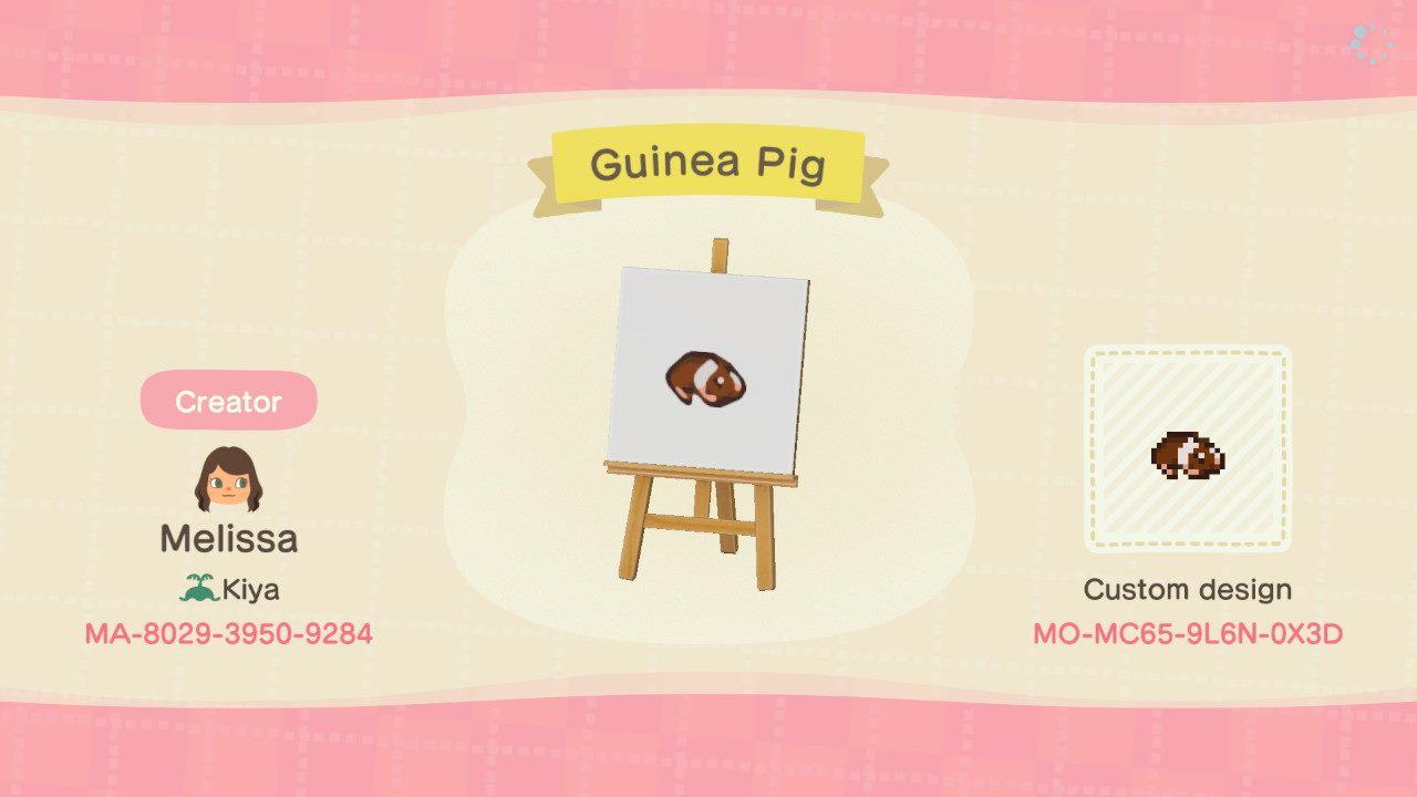 Animal Crossing Design Code: MO-MC65-9L6N-0X3D Guinea Pig