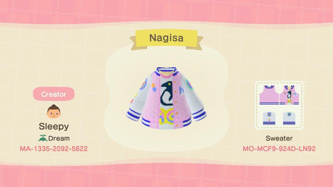 Animal Crossing Design Code: MO-MCF9-924D-LN92 Free Nagisa