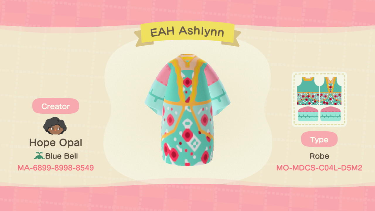 Animal Crossing Design Code: MO-MDCS-C04L-D5M2 EAH Ashlynn