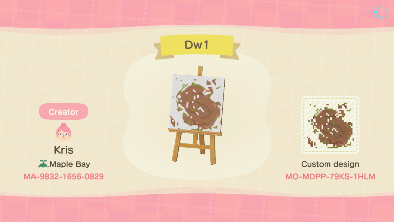 Animal Crossing Design Code: MO-MDPP-79KS-1HLM Muddy Spot