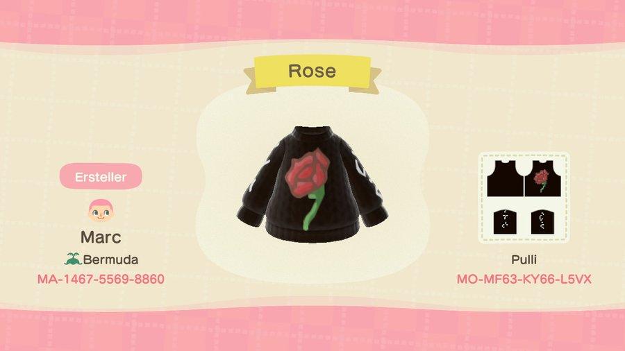 Animal Crossing Design Code: MO-MF63-KY66-L5VX Rose