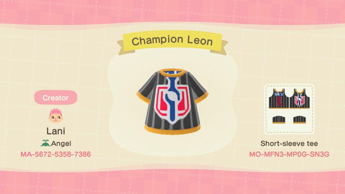 Animal Crossing Design Code: MO-MFN3-MP0G-SN3G Champion Leon SWSH
