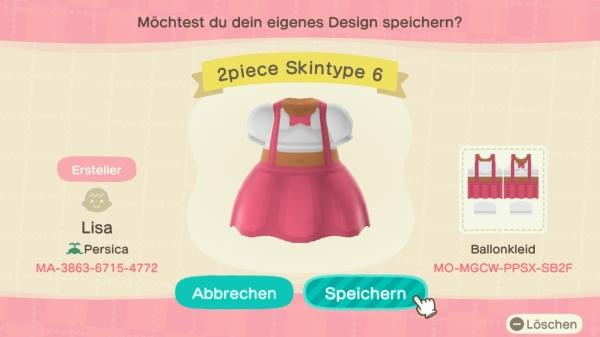 Animal Crossing Design Code: MO-MGCM-PPSX-SB2F 2piece Skintype 6