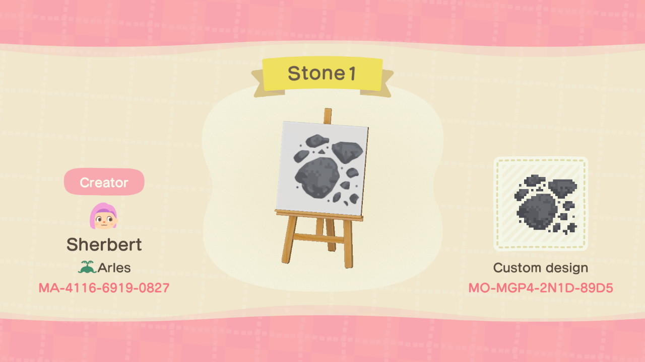 Animal Crossing Design Code: MO-MGP4-2N1D-89D5 Stepping Stone1