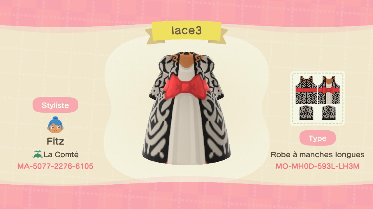 Animal Crossing Design Code: MO-MH0D-593L-LH3M Sheer (skin tone 6)