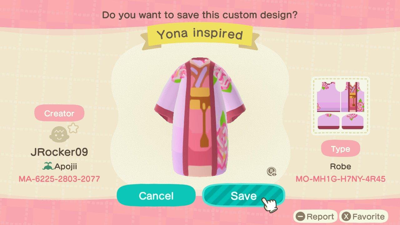 Animal Crossing Design Code: MO-MH1G-H7NY-4R45 Akatsuki No Yona