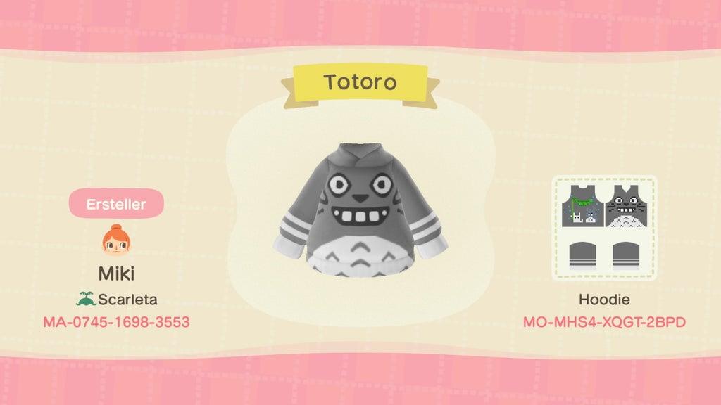 Animal Crossing Design Code: MO-MHS4-XQGT-2BPD Totoro