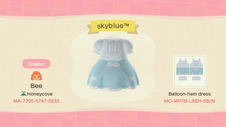 Animal Crossing Design Code: MO-MHTB-L9SH-S8JN skyblueâ„¢