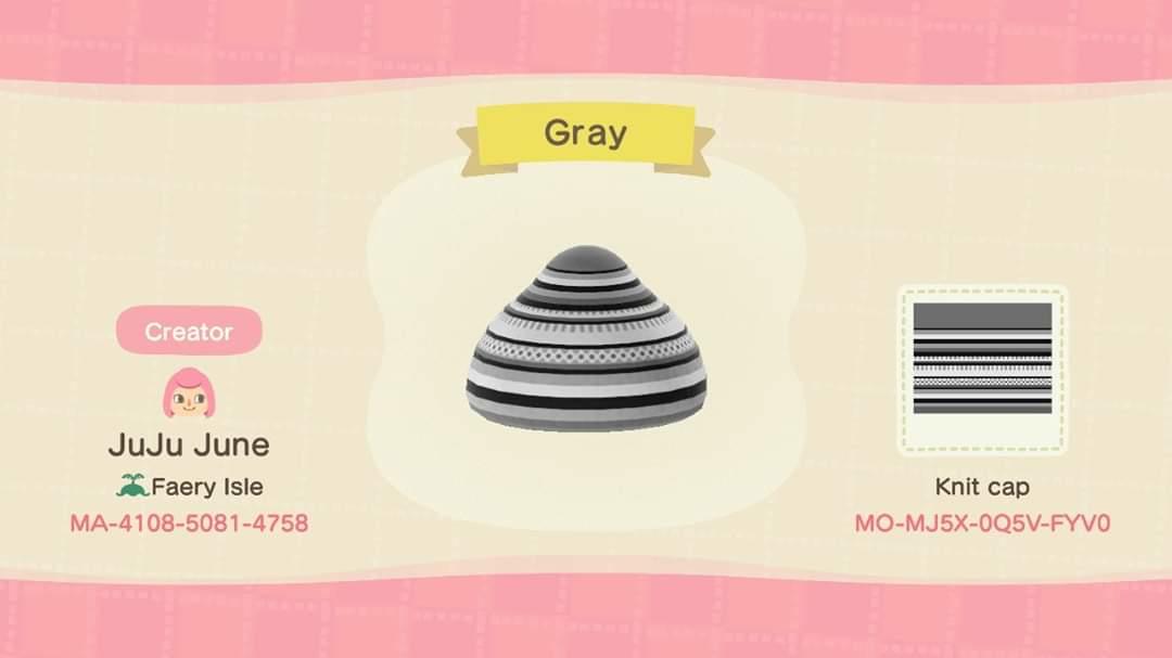 Animal Crossing Design Code: MO-MJ5X-0Q5V-FYV0 Gray