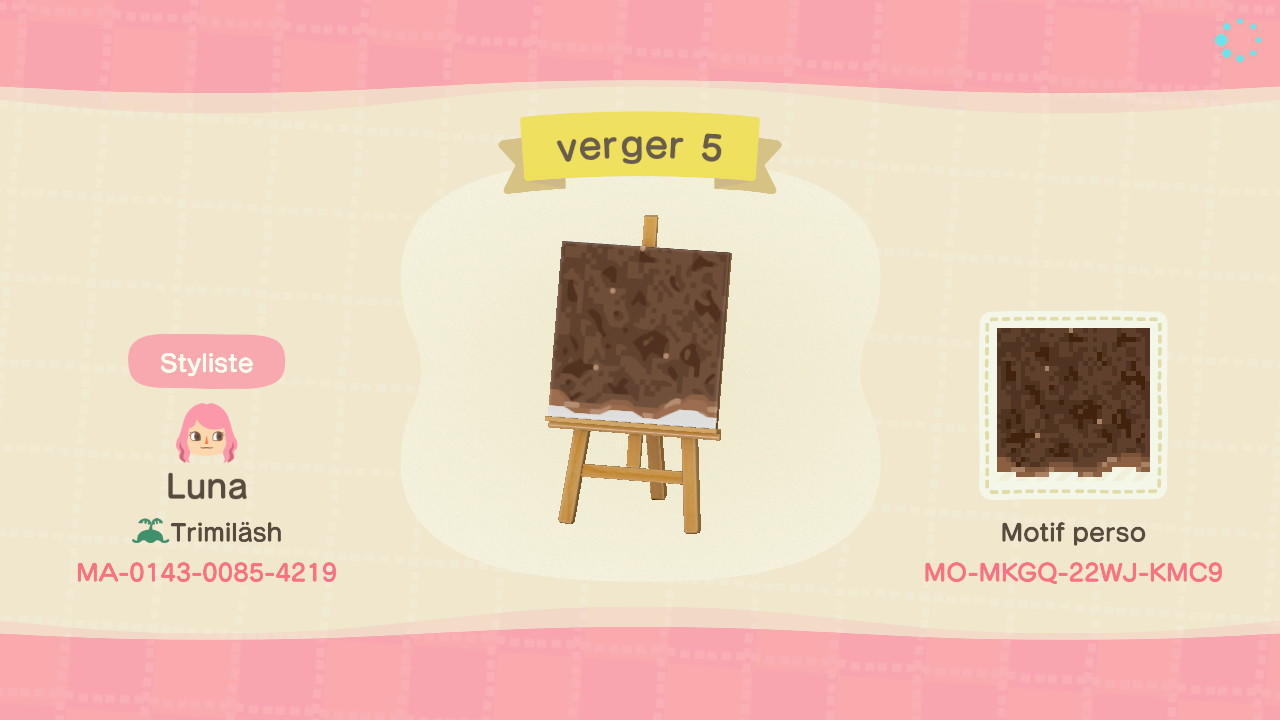 Animal Crossing Design Code: MO-MKGQ-22WJ-KMC9 Turnip 5/7