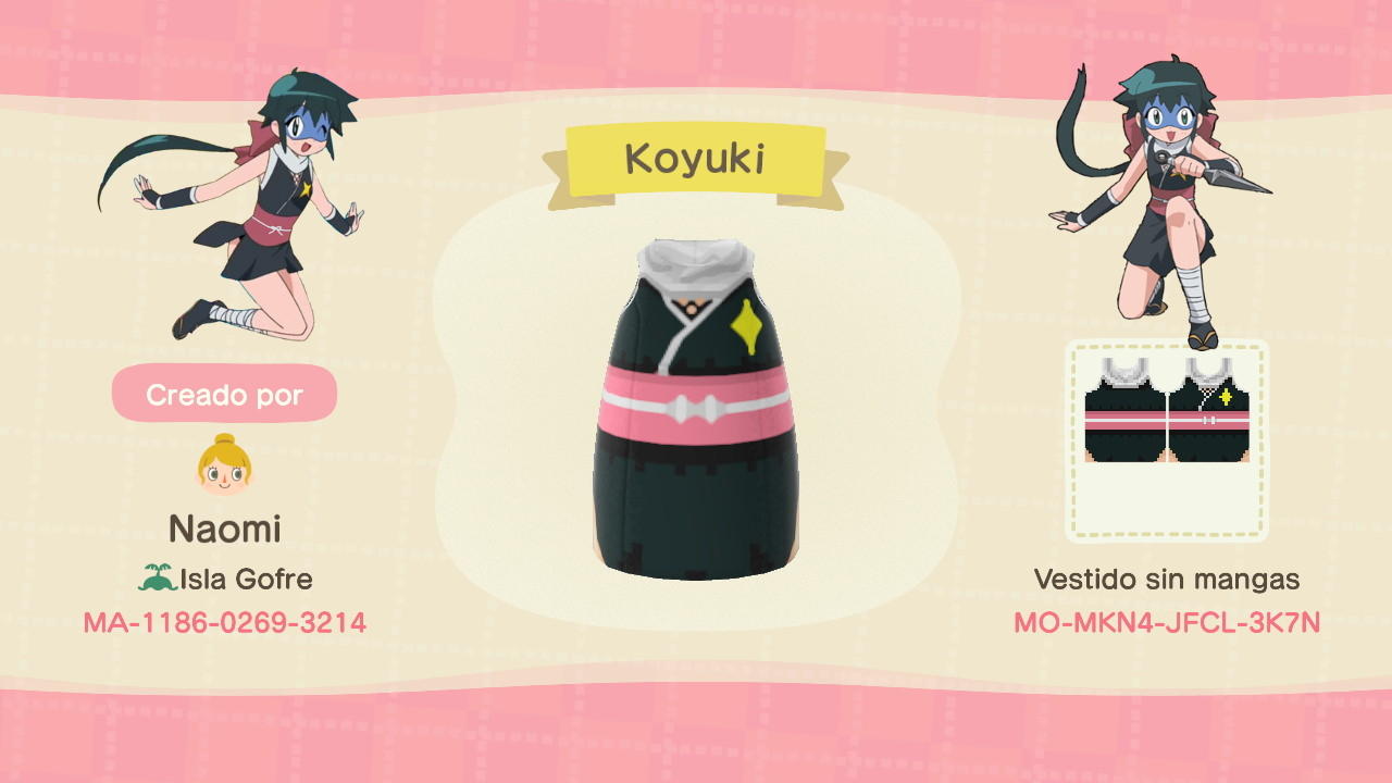 Animal Crossing Design Code: MO-MKN4-JFCL-3K7N Koyuki