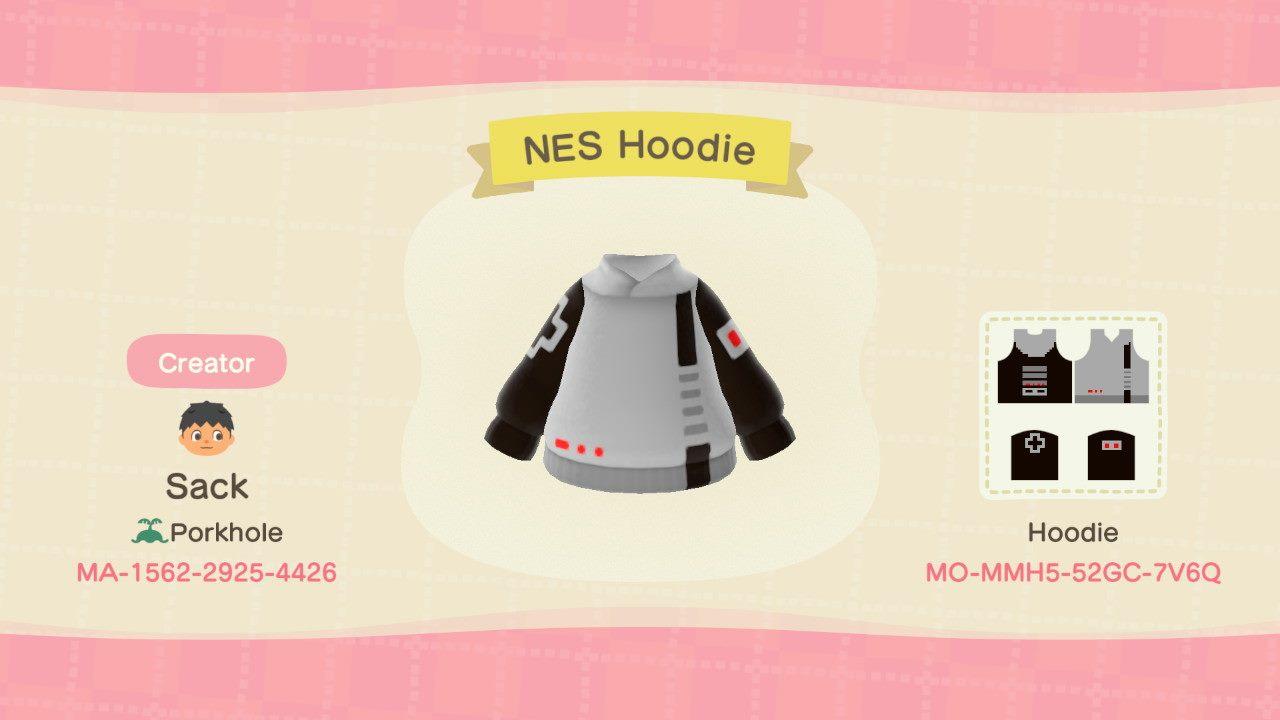 Animal Crossing Design Code: MO-MMH5-52GC-7V6Q NES Hoodie