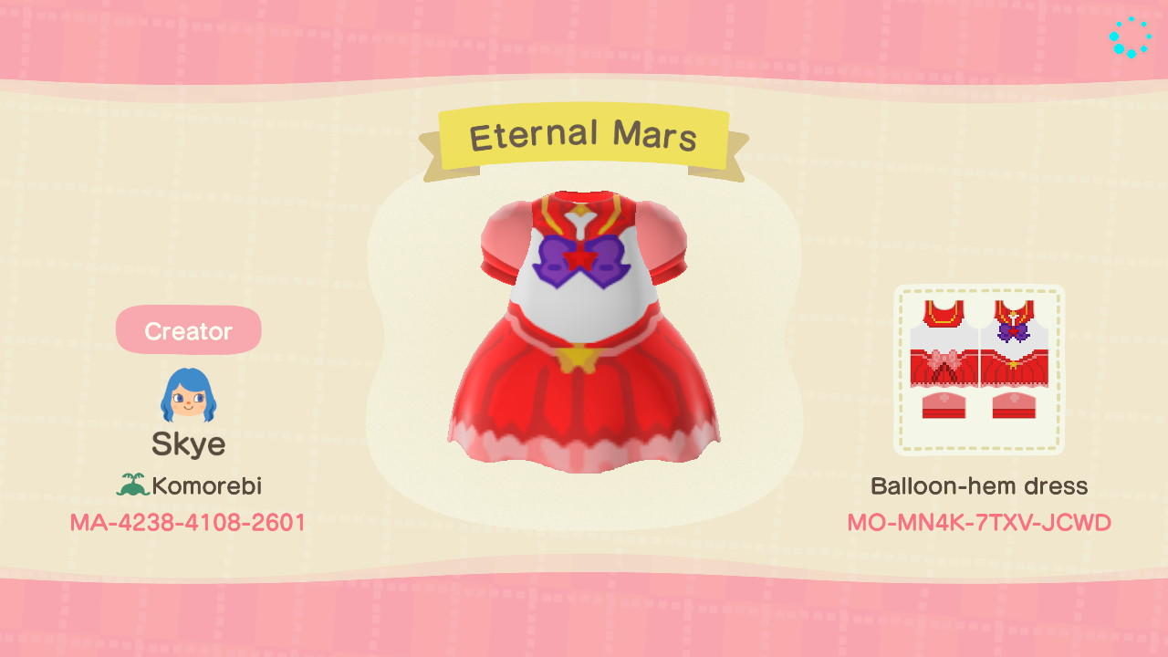 Animal Crossing Design Code: MO-MN4K-7TXV-JCWD Eternal Mars