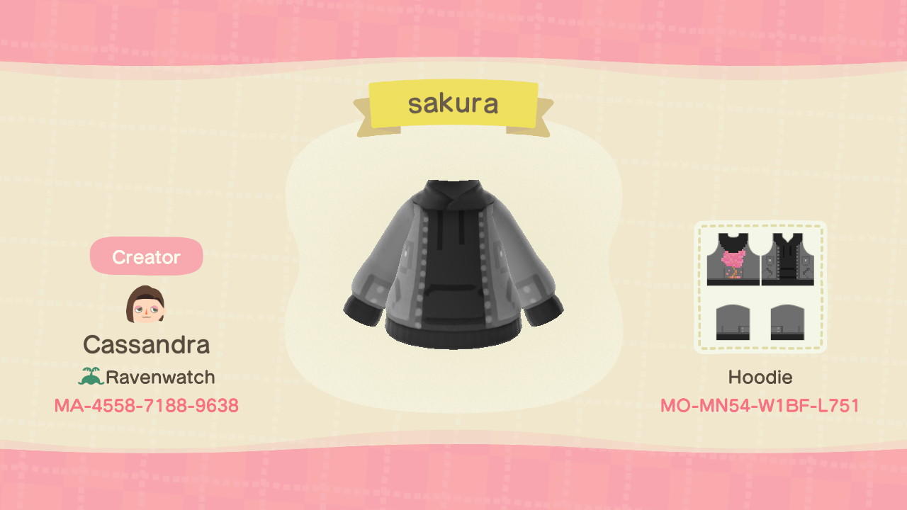 Animal Crossing Design Code: MO-MN54-W1BF-L751 sakura