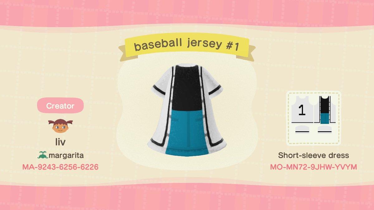 Animal Crossing Design Code: MO-MN72-9JHW-YVYM Baseball Jersey #1