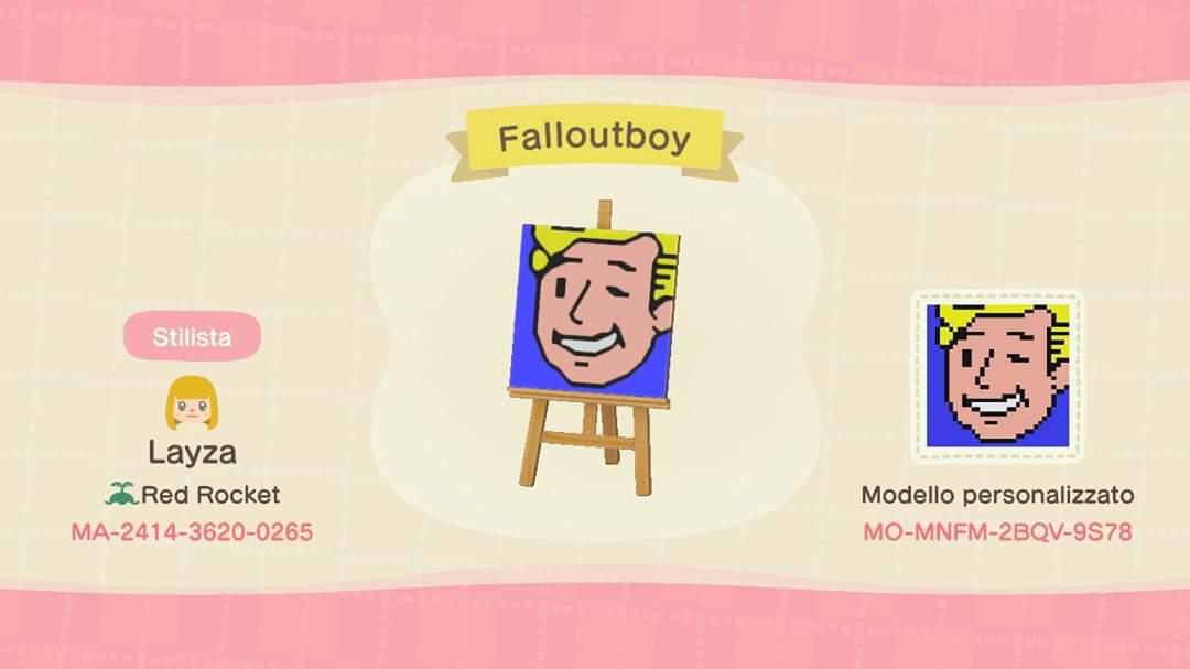 Animal Crossing Design Code: MO-MNFM-2BQV-9S78 Fallout boy