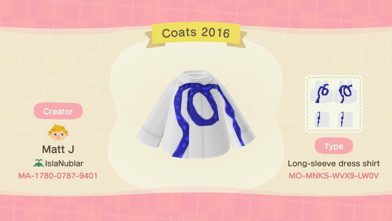 Animal Crossing Design Code: MO-MNKS-WVX9-LW0V Bluecoats 2016