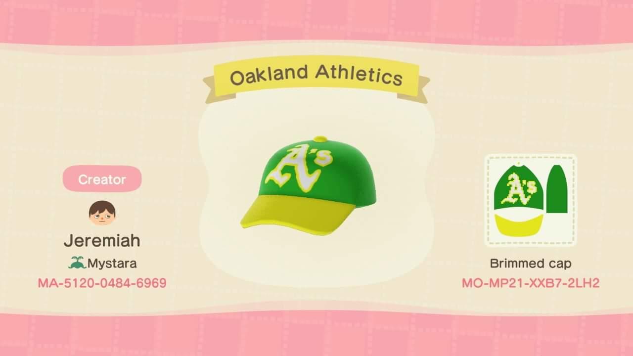 Animal Crossing Design Code: MO-MP21-XXB7-2LH2 Oakland Athletics