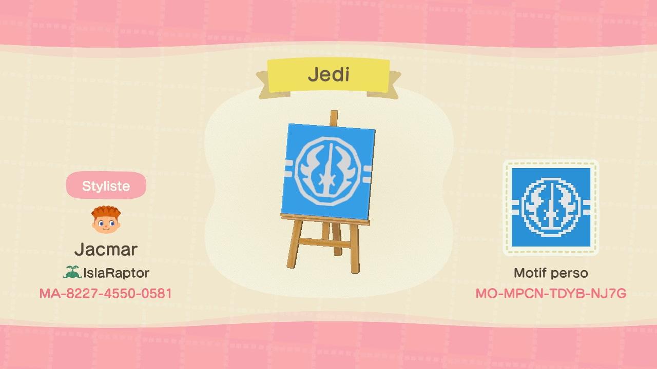 Animal Crossing Design Code: MO-MPCN-TDYB-NJ7G Jedi Order