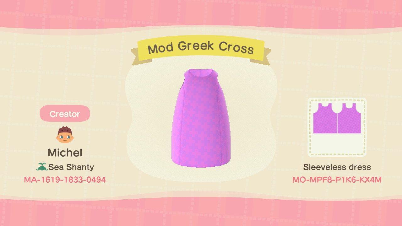 Animal Crossing Design Code: MO-MPF8-P1K6-KX4M Mod Greek Cross