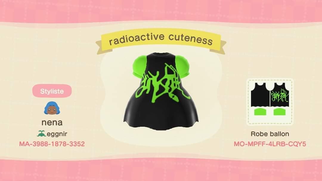 Animal Crossing Design Code: MO-MPFF-4LRB-CQY5 radioactive cuteness